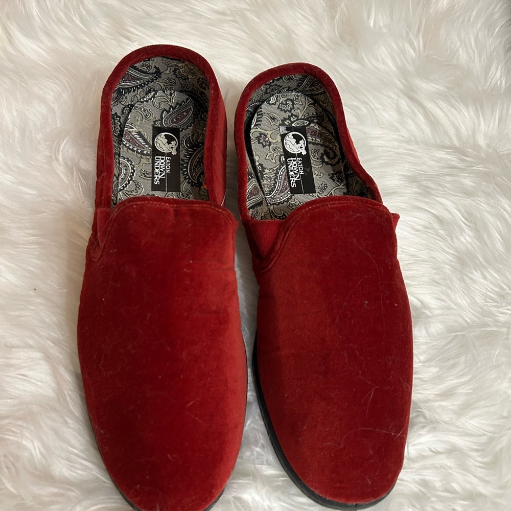 Easton Red Slip-On Loafers Cozy Comfort